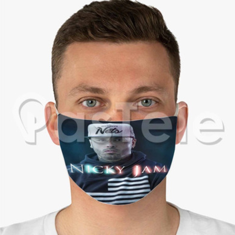 Nicky Jam Custom Fabric Face Mask Polyester Two Layers Cloth