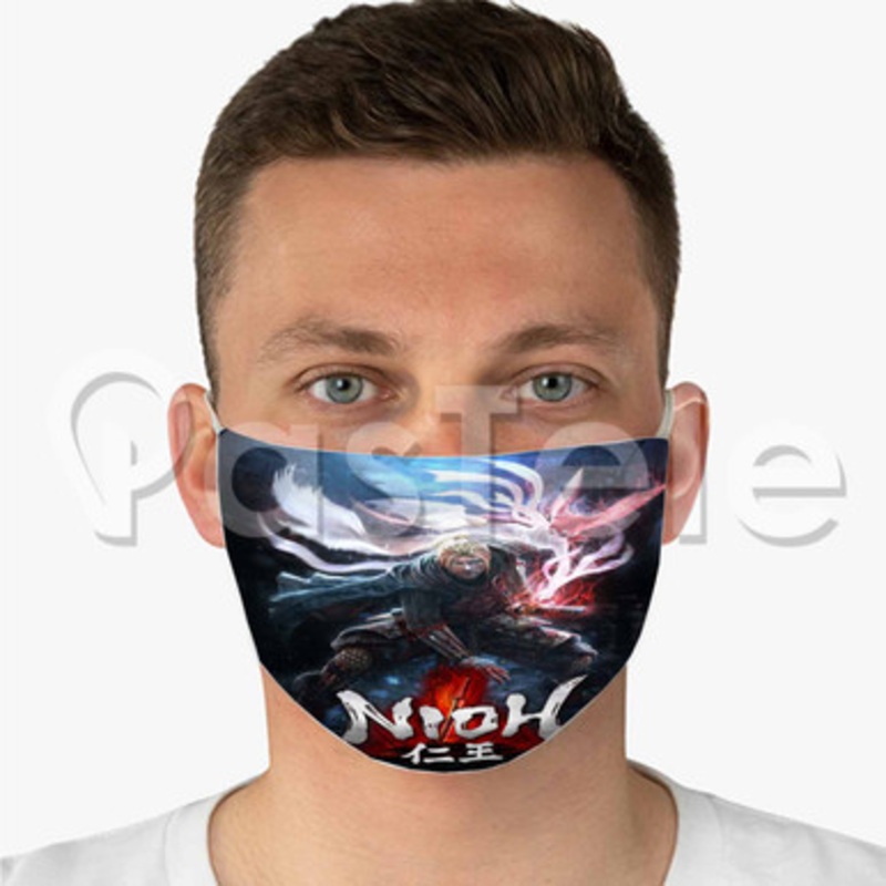 Nioh Custom Fabric Face Mask Polyester Two Layers Cloth