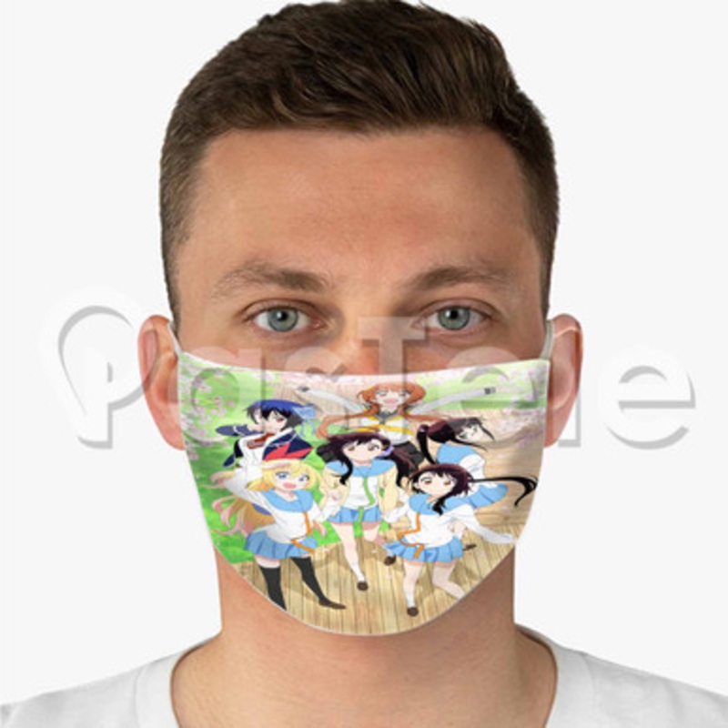 Nisekoi Custom Fabric Face Mask Polyester Two Layers Cloth