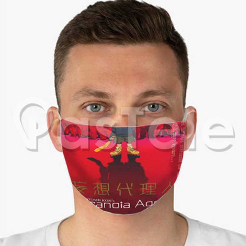 Paranoia Agent Custom Fabric Face Mask Polyester Two Layers Cloth