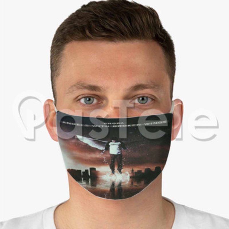 Phora Angels With Broken Wings Custom Fabric Face Mask Polyester Two Layers Cloth
