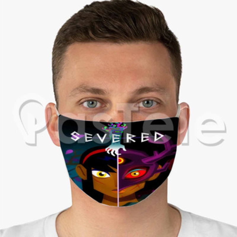 Severed Custom Fabric Face Mask Polyester Two Layers Cloth