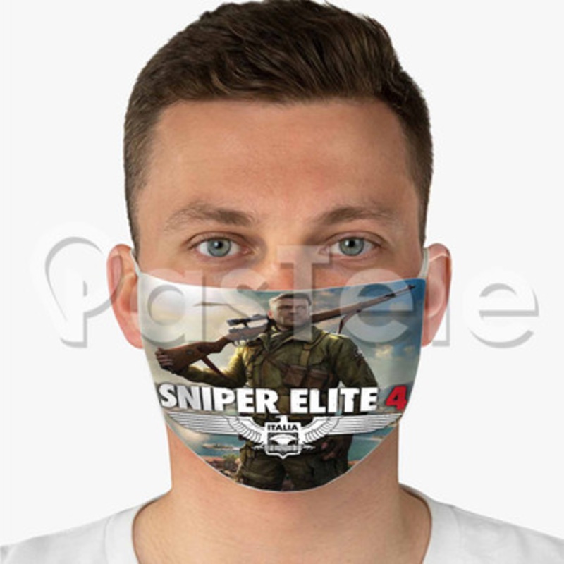 Sniper Elite 4 Custom Fabric Face Mask Polyester Two Layers Cloth