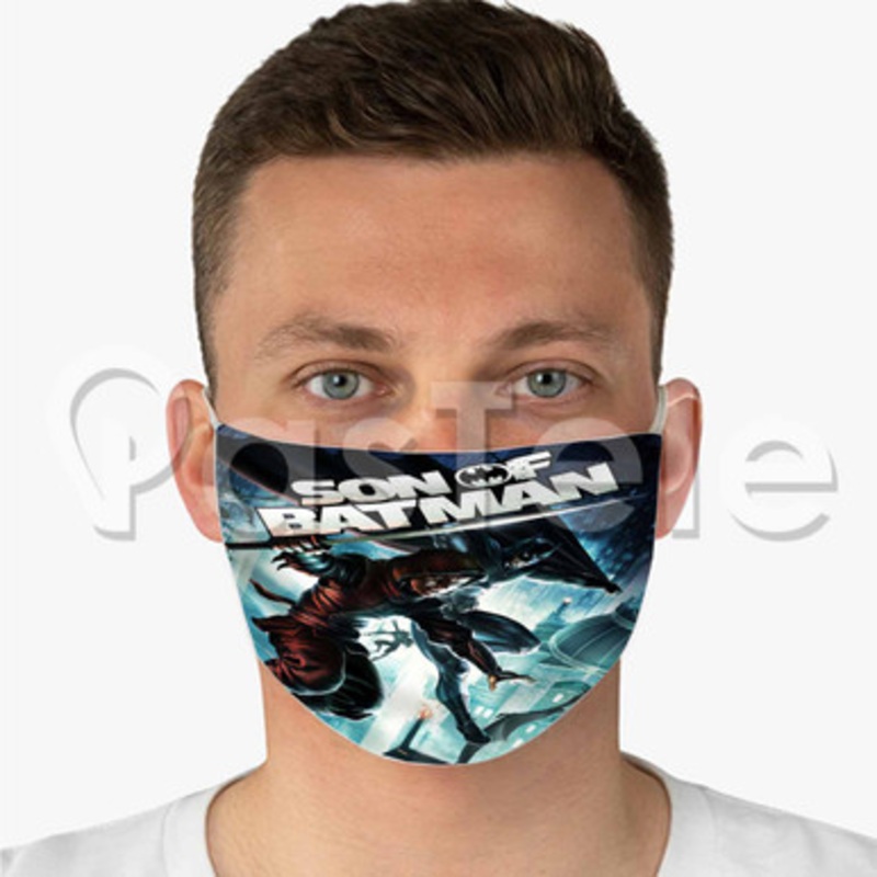 Son of Batman Custom Fabric Face Mask Polyester Two Layers Cloth