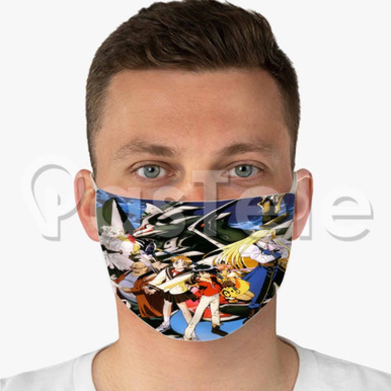 The Vision of Escaflowne Custom Fabric Face Mask Polyester Two Layers Cloth