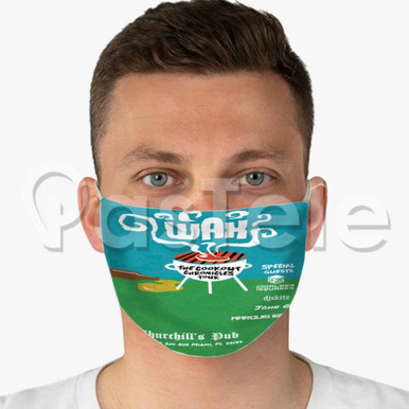 Wax and The Palmer Squares Custom Fabric Face Mask Polyester Two Layers Cloth