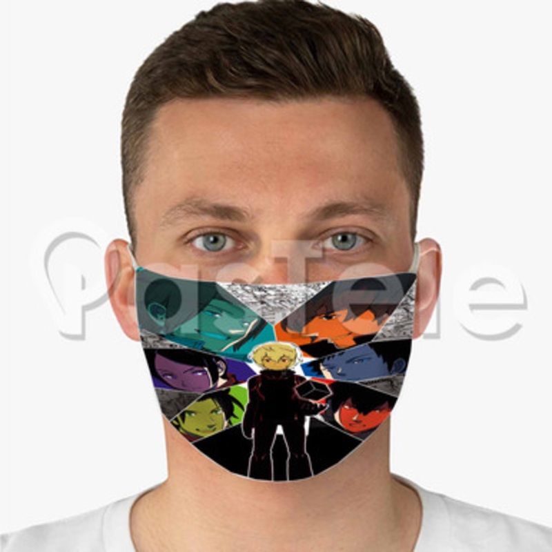 World Trigger Custom Fabric Face Mask Polyester Two Layers Cloth
