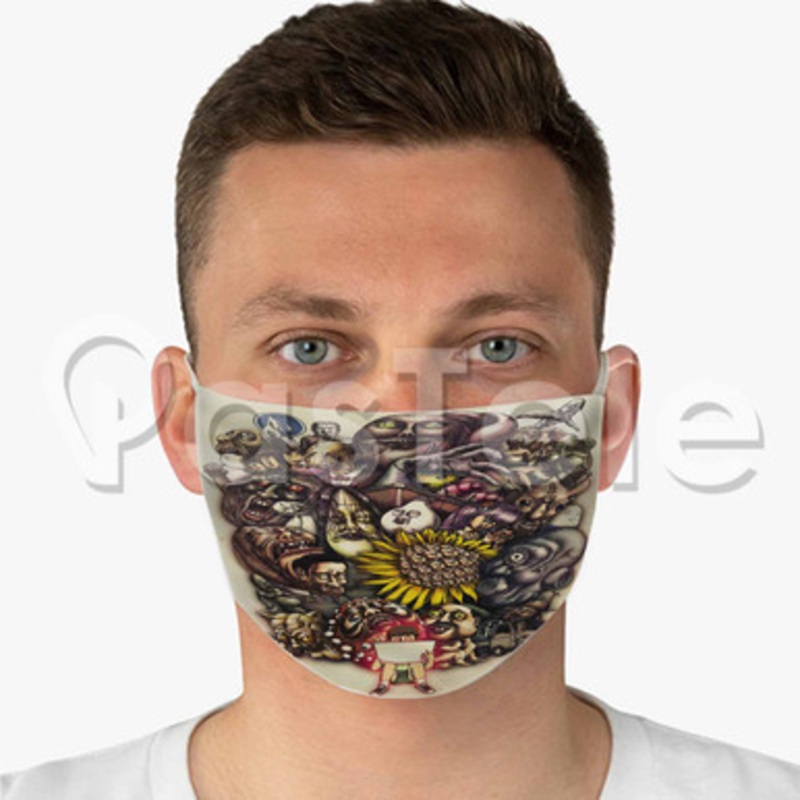 Yamishibai Japanese Ghost Stories Custom Fabric Face Mask Polyester Two Layers Cloth
