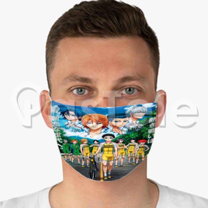 Yowamushi Pedal New Generation Custom Fabric Face Mask Polyester Two Layers Cloth