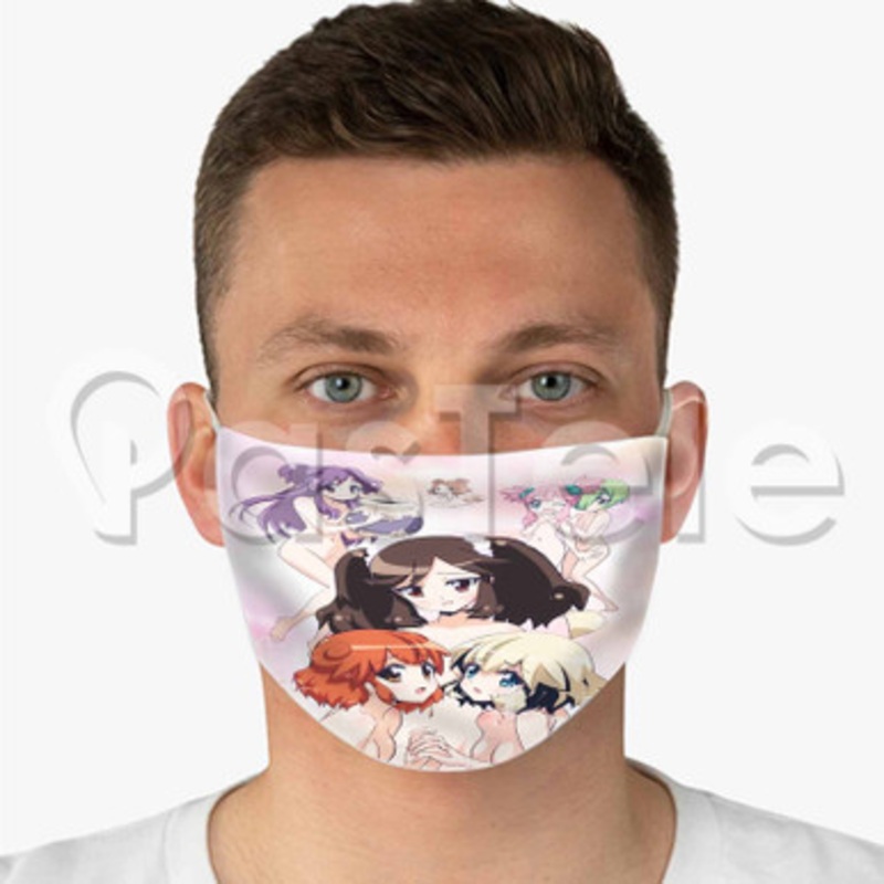 Ai Mai Mii Surgical Friends Custom Fabric Face Mask Polyester Two Layers Cloth