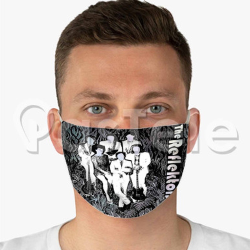 Arcade Fire Reflektor Custom Fabric Face Mask Polyester Two Layers Cloth