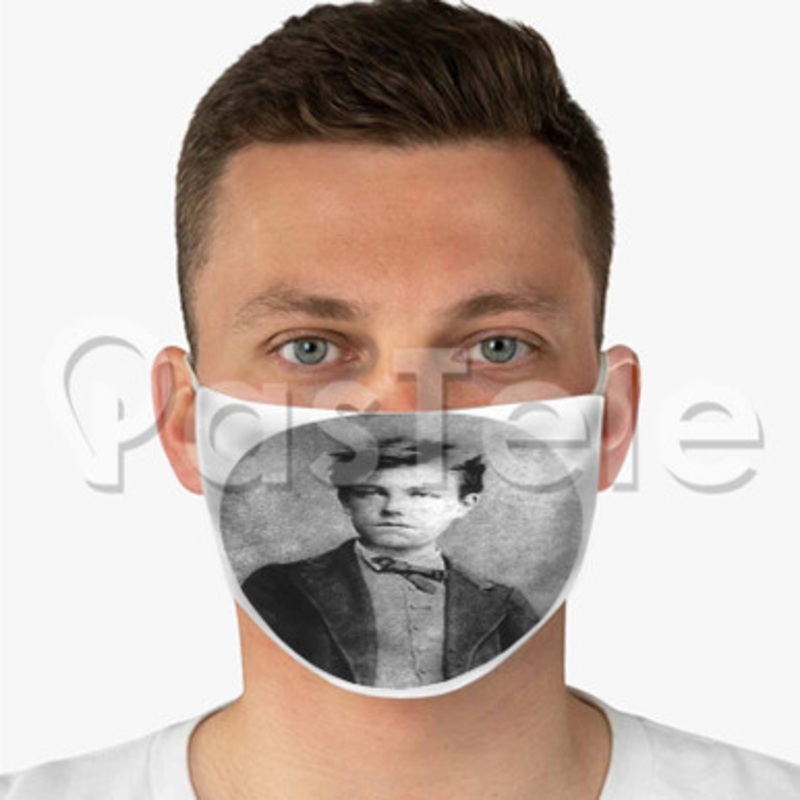 Arthur Rimbaud Custom Fabric Face Mask Polyester Two Layers Cloth