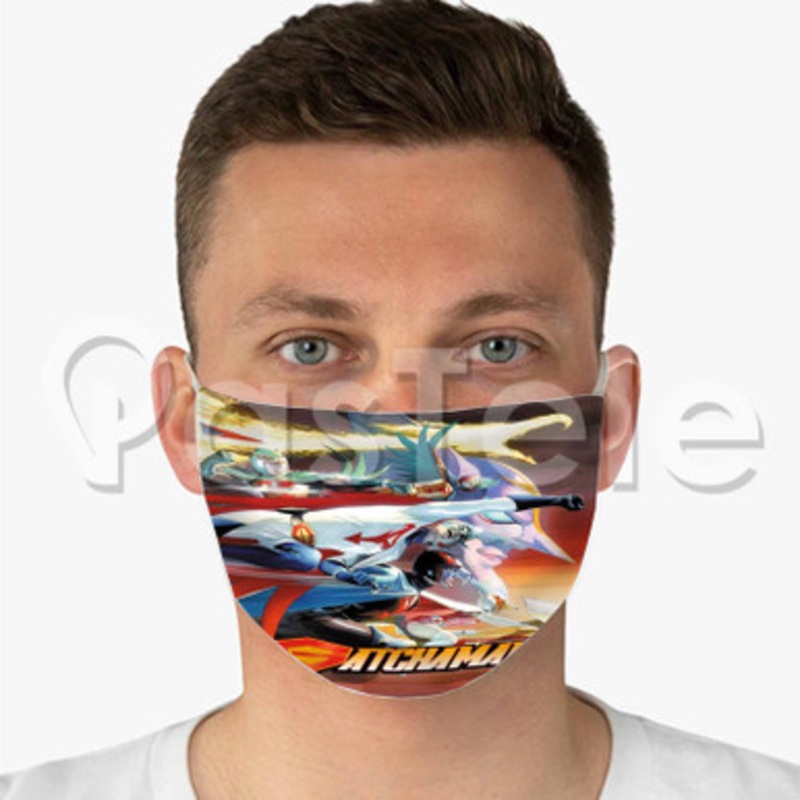 Battle of the Planets Phoenix Ninjas Custom Fabric Face Mask Polyester Two Layers Cloth