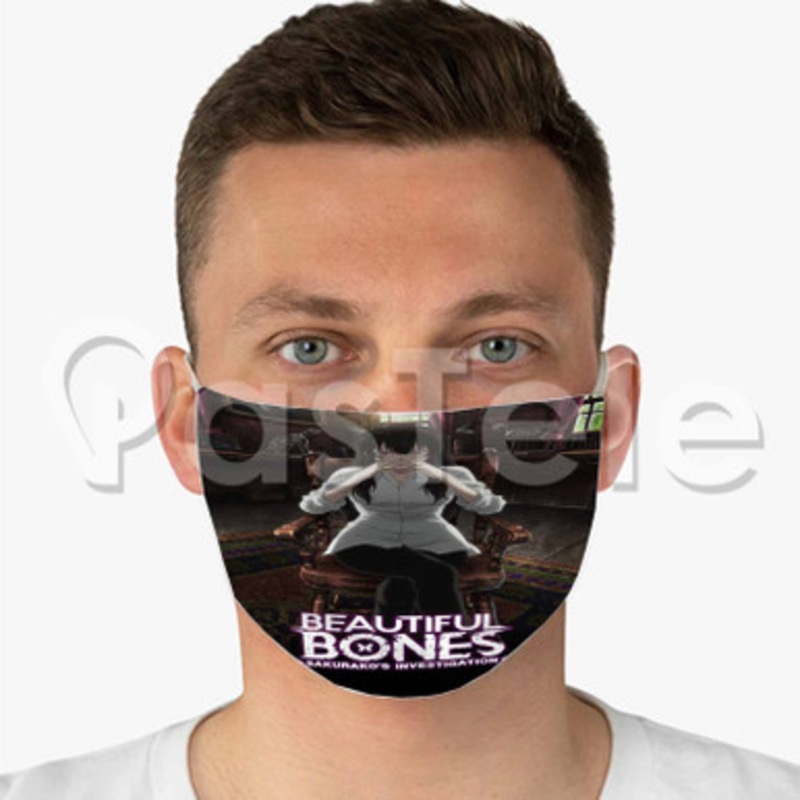 Beautiful Bones Sakurako s Investigation Custom Fabric Face Mask Polyester Two Layers Cloth