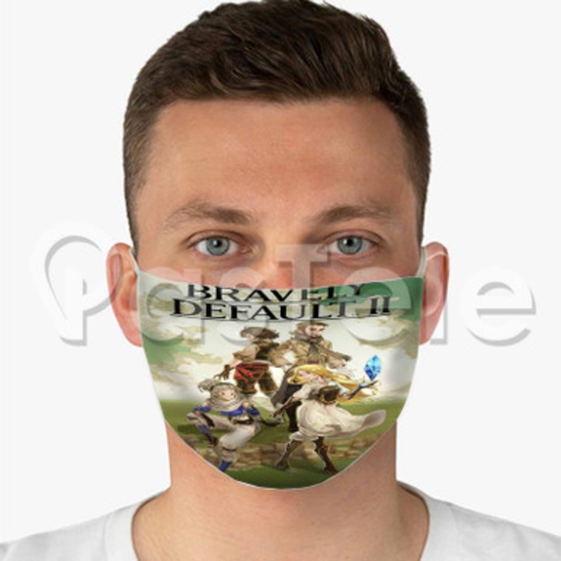 Bravely Default II Custom Fabric Face Mask Polyester Two Layers Cloth