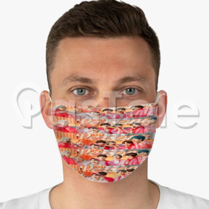 BTS Boy With Luv Custom Fabric Face Mask Polyester Two Layers Cloth
