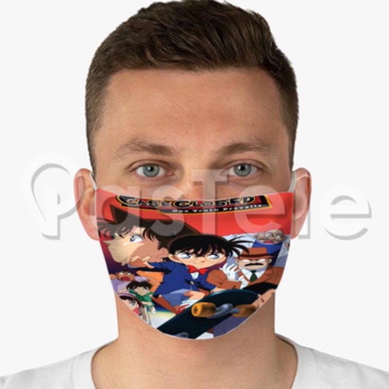 Case Closed One Truth Prevails Custom Fabric Face Mask Polyester Two Layers Cloth