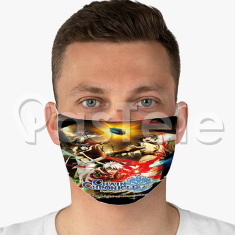 Chain Chronicle The Light of Haecceitas Custom Fabric Face Mask Polyester Two Layers Cloth