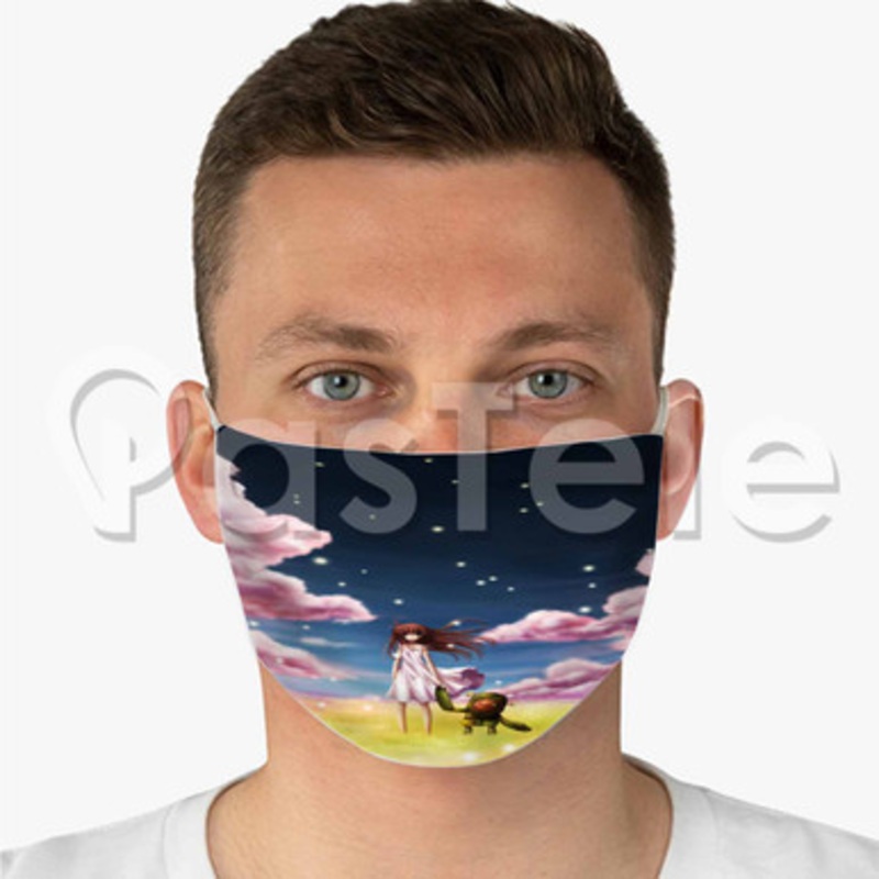 Clannad Custom Fabric Face Mask Polyester Two Layers Cloth