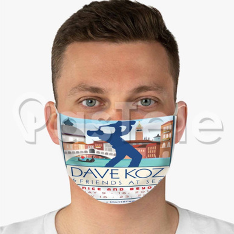 Dave Koz Tour Custom Fabric Face Mask Polyester Two Layers Cloth
