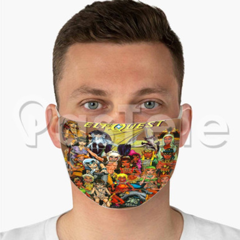 Elfquest Winter Special Custom Fabric Face Mask Polyester Two Layers Cloth
