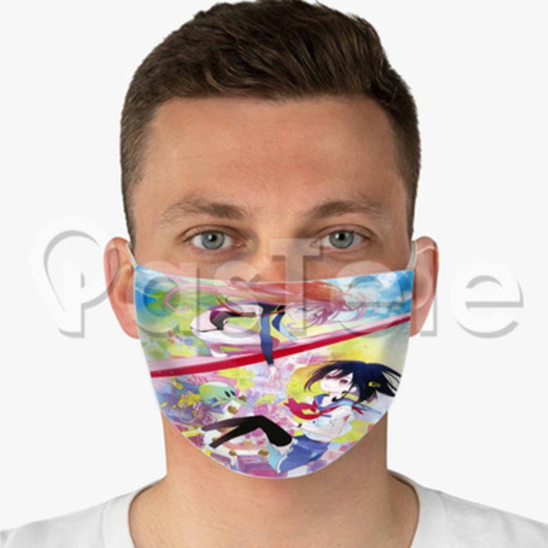 Flip Flappers Custom Fabric Face Mask Polyester Two Layers Cloth