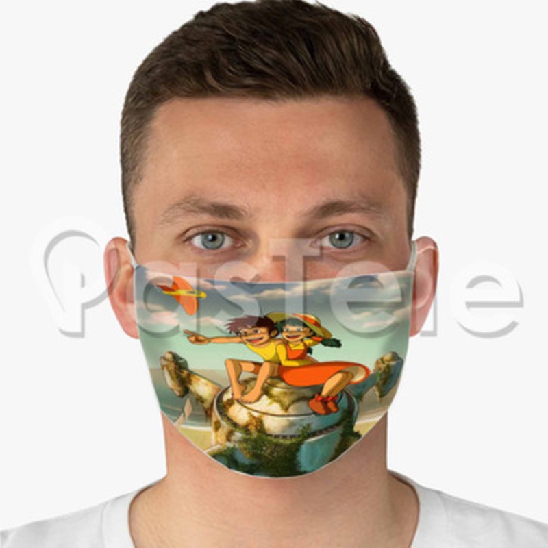 Future Boy Conan Custom Fabric Face Mask Polyester Two Layers Cloth