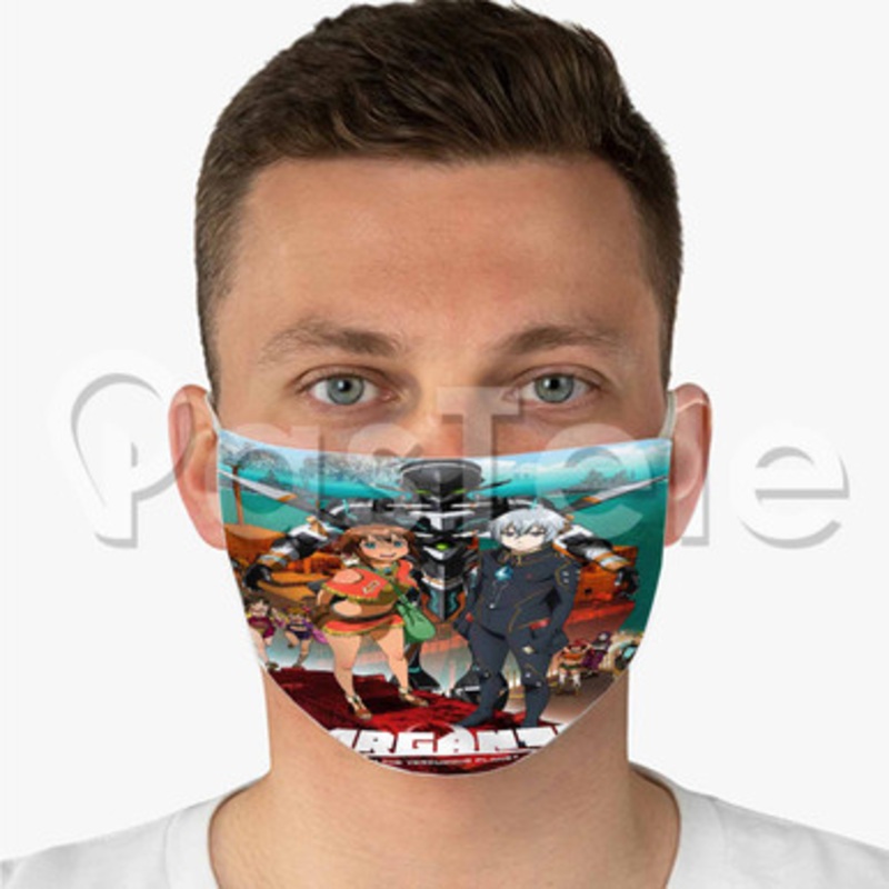 Gargantia on the Verdurous Planet Custom Fabric Face Mask Polyester Two Layers Cloth