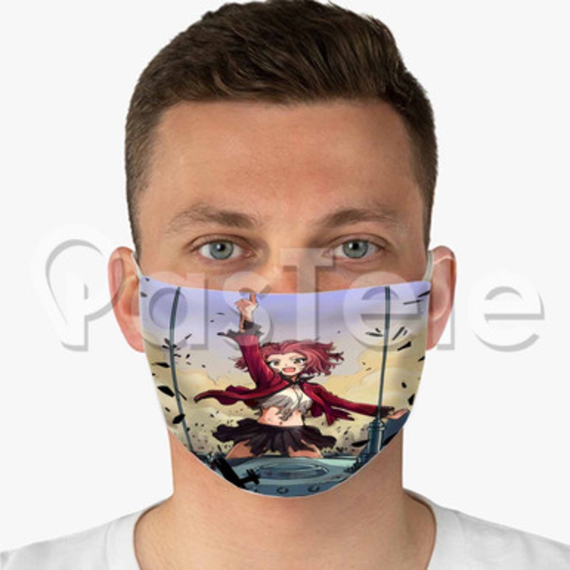 Girls und Panzer Custom Fabric Face Mask Polyester Two Layers Cloth