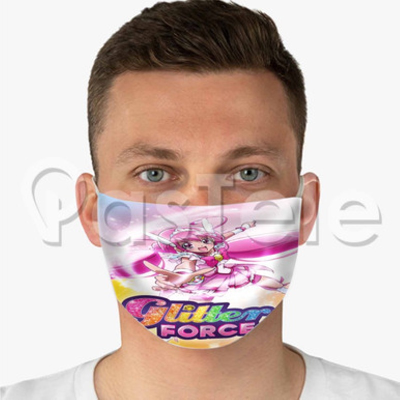 Glitter Force Custom Fabric Face Mask Polyester Two Layers Cloth
