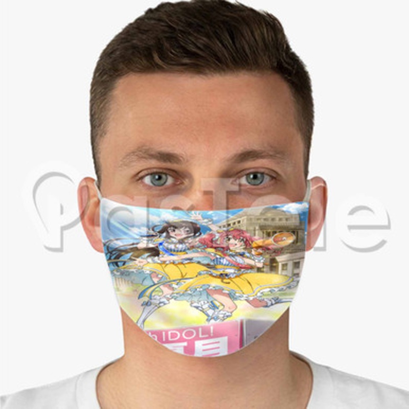 Idol Incidents Custom Fabric Face Mask Polyester Two Layers Cloth