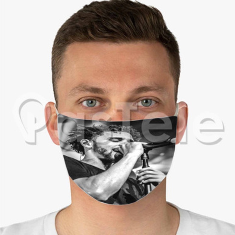 J Cole Custom Fabric Face Mask Polyester Two Layers Cloth