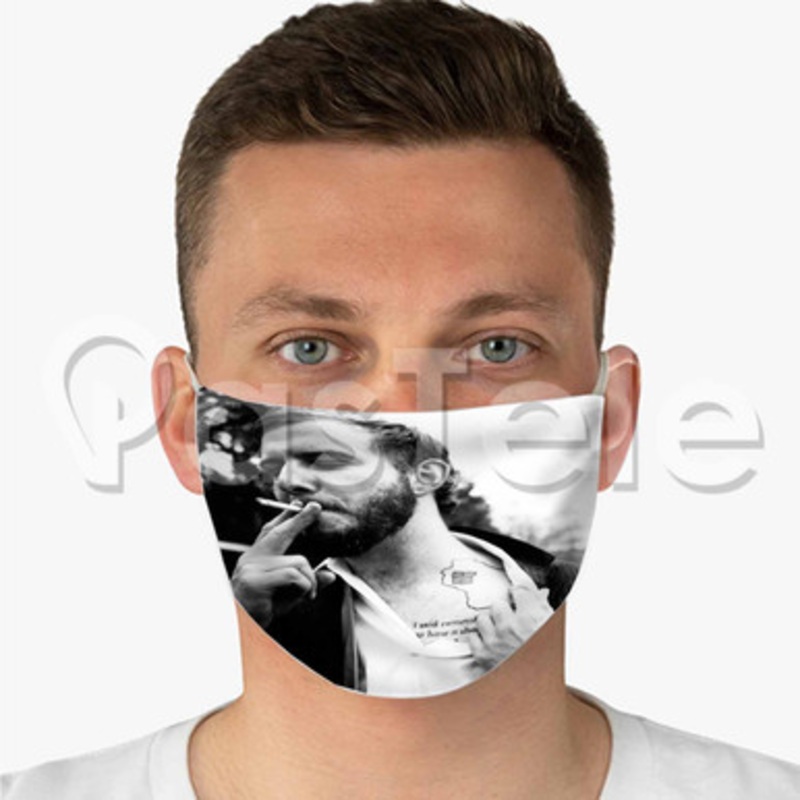 Justin Vernon Bon Iver Custom Fabric Face Mask Polyester Two Layers Cloth