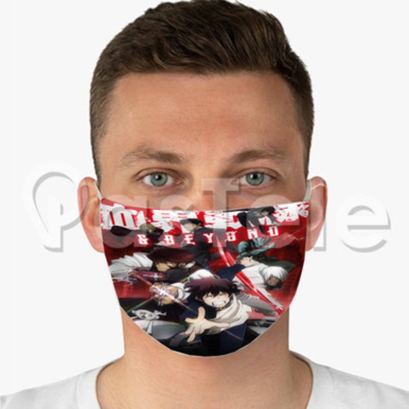Kekkai Sensen Beyond Custom Fabric Face Mask Polyester Two Layers Cloth