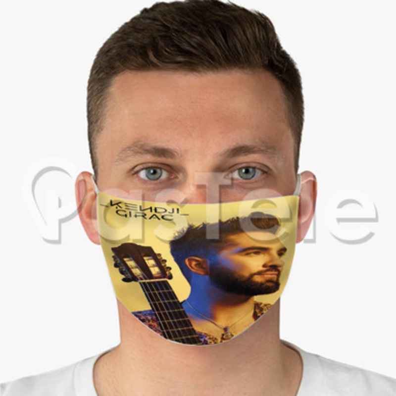 Kendji Girac Guitar Custom Fabric Face Mask Polyester Two Layers Cloth