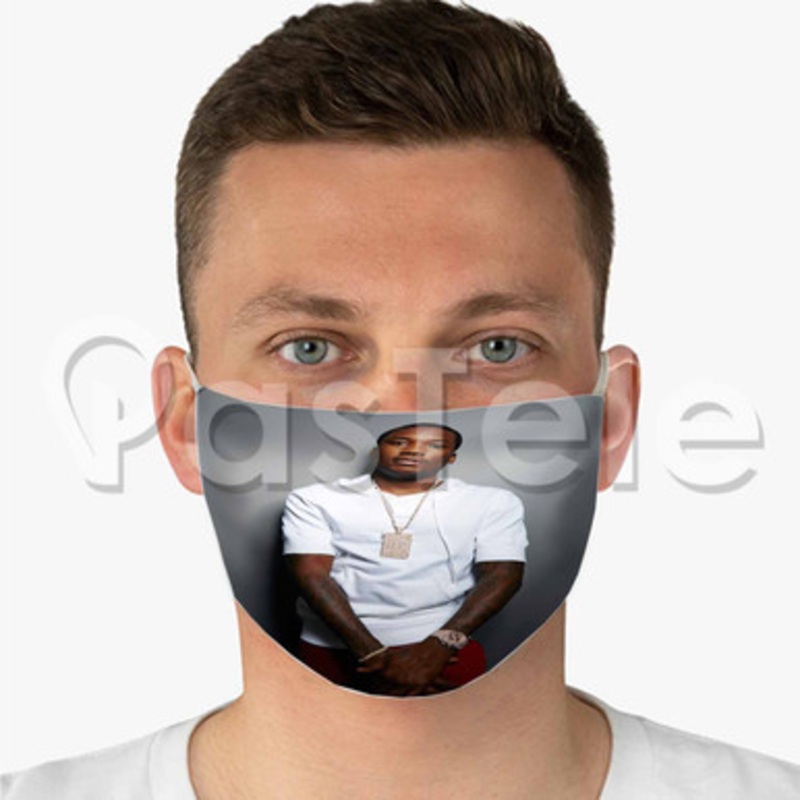 Meek Mill Custom Fabric Face Mask Polyester Two Layers Cloth