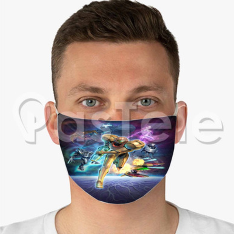 Metroid Prime 3 Corruption Custom Fabric Face Mask Polyester Two Layers Cloth
