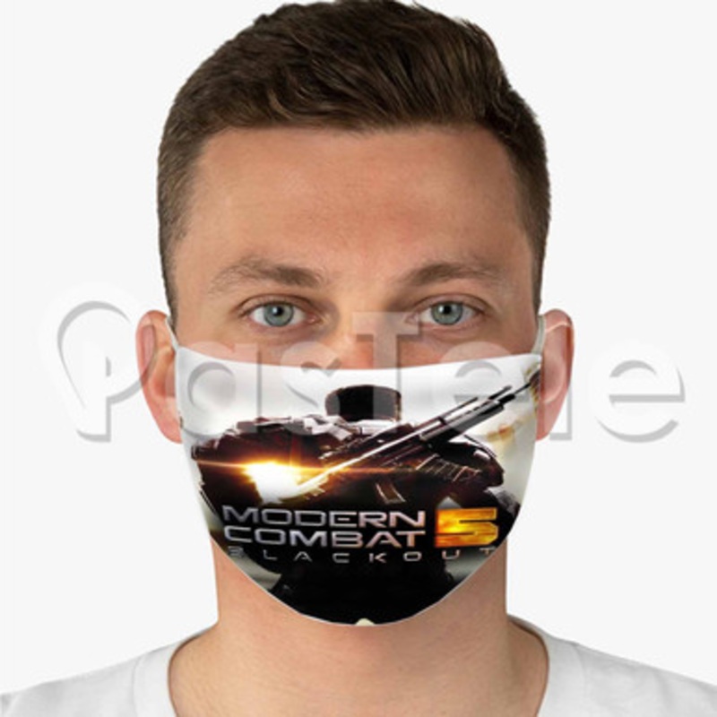 Modern Combat 5 Blackout Custom Fabric Face Mask Polyester Two Layers Cloth