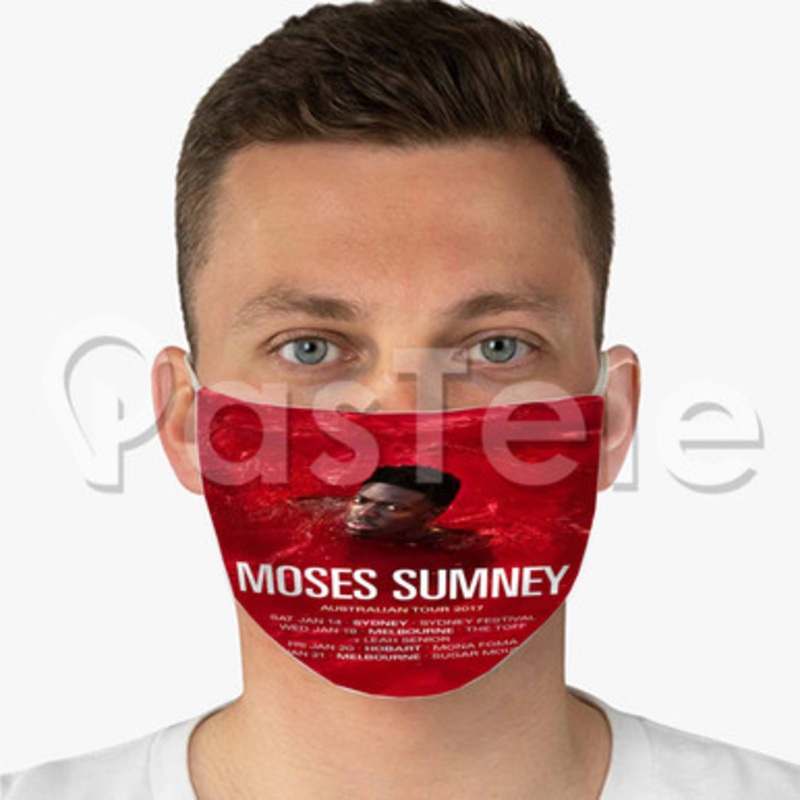 Moses Sumney Australian Tour 2017 Custom Fabric Face Mask Polyester Two Layers Cloth