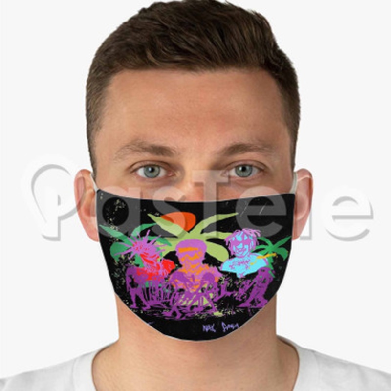 NAV Gunna Turks feat Travis Scott Custom Fabric Face Mask Polyester Two Layers Cloth