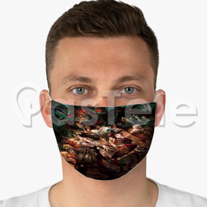 Overlord Movie Custom Fabric Face Mask Polyester Two Layers Cloth