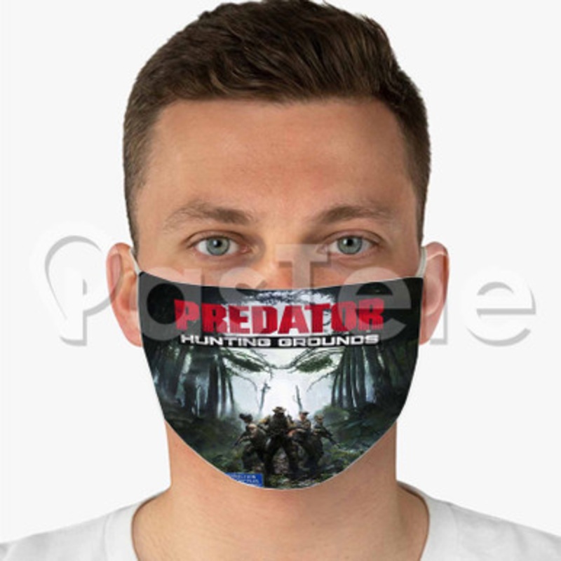 Predator Hunting Grounds Custom Fabric Face Mask Polyester Two Layers Cloth