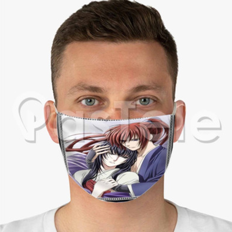 Rurouni Kenshin Trust Betrayal Custom Fabric Face Mask Polyester Two Layers Cloth