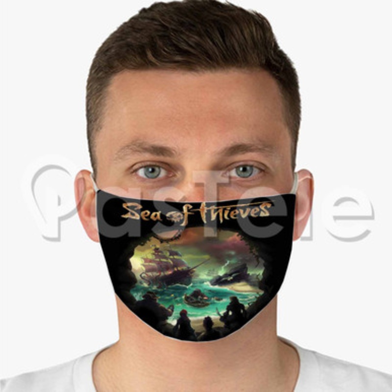 Sea of Thieves Custom Fabric Face Mask Polyester Two Layers Cloth