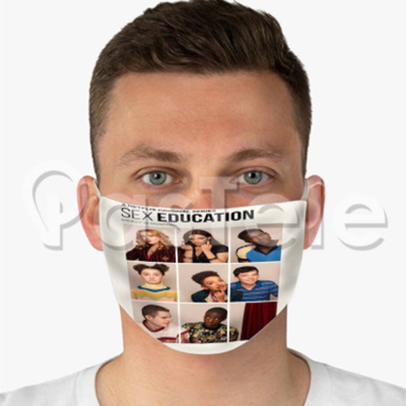 Sex Education Custom Fabric Face Mask Polyester Two Layers Cloth