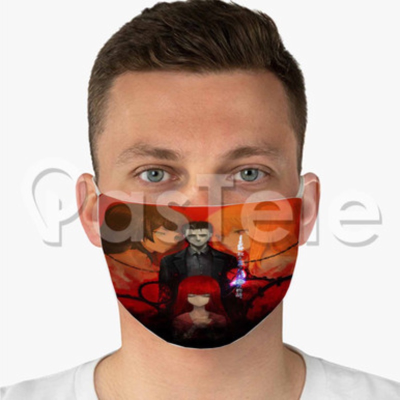 Steins Gate 0 Custom Fabric Face Mask Polyester Two Layers Cloth
