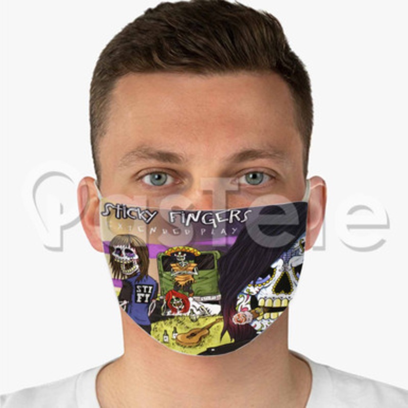 Sticky Fingers Custom Fabric Face Mask Polyester Two Layers Cloth