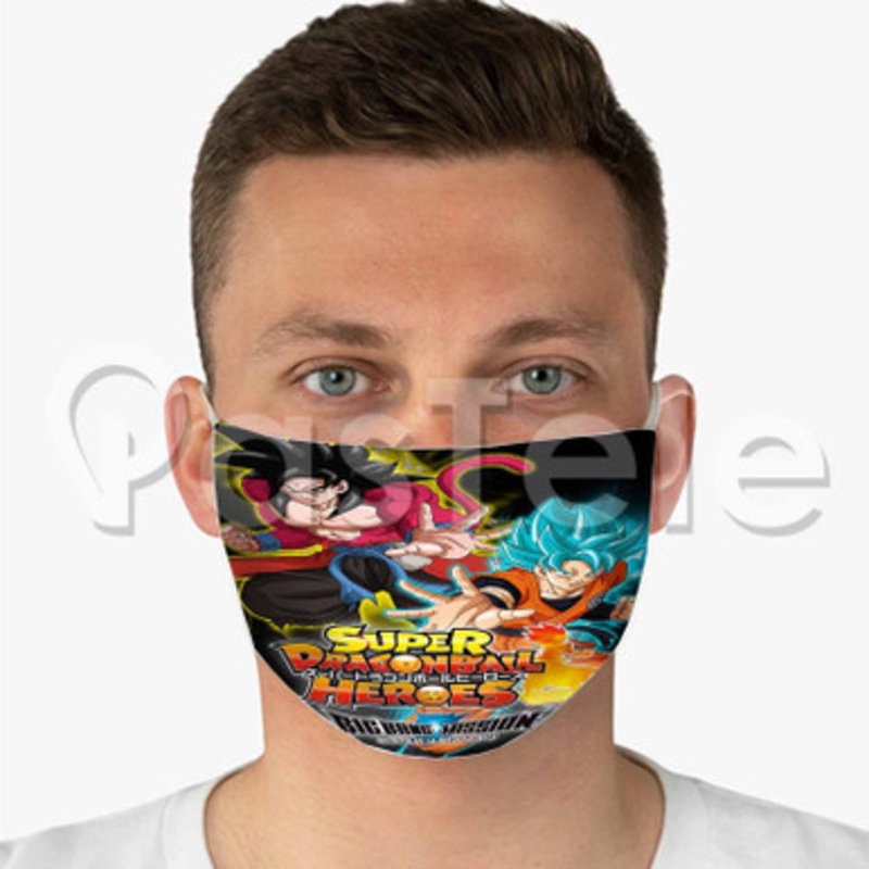 Super Dragon Ball Heroes Big Bang Custom Fabric Face Mask Polyester Two Layers Cloth