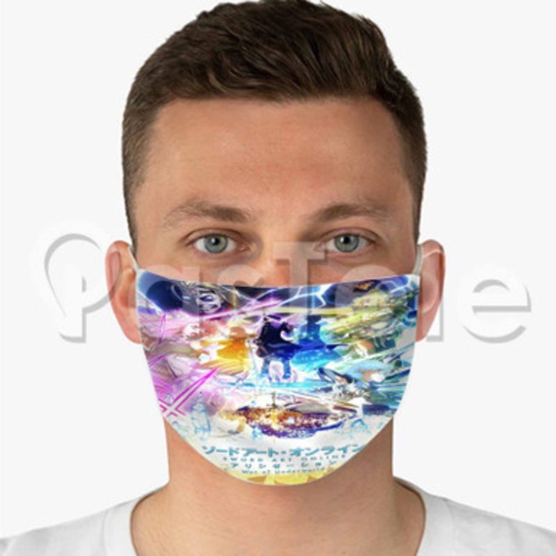Sword Art Online Alicization War of Underworld Custom Fabric Face Mask Polyester Two Layers Cloth