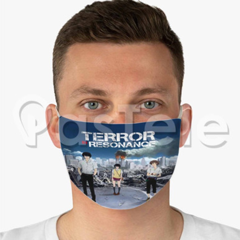 Terror in Resonance Custom Fabric Face Mask Polyester Two Layers Cloth